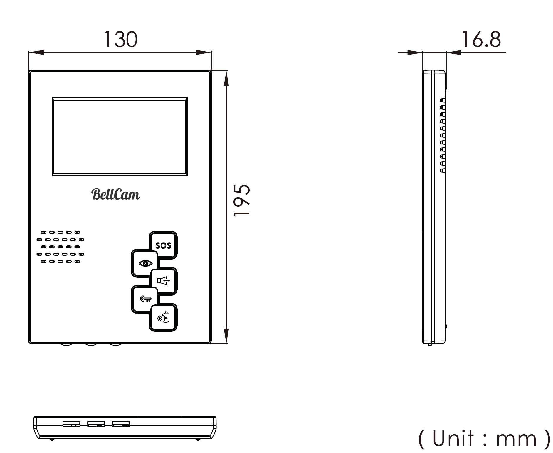 BCVD-505W dimensions
